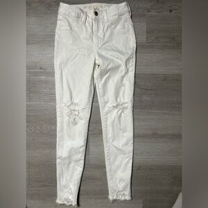 American Eagle Outfitters White Stretch Jeans